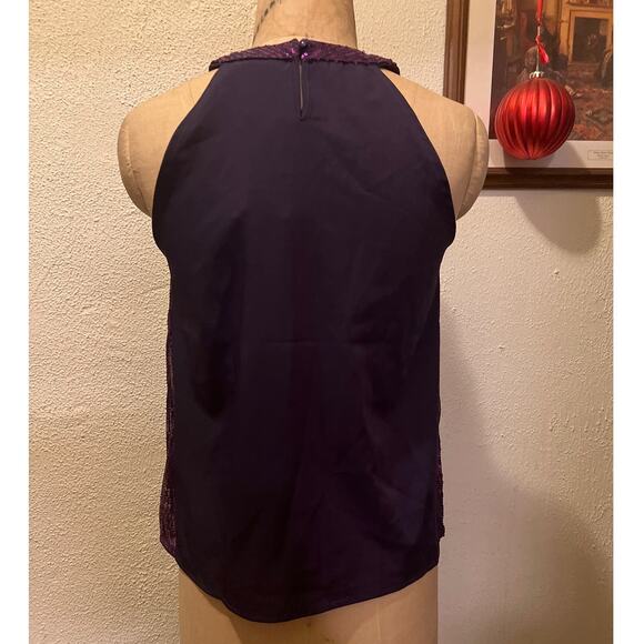 Grace Karin Sleeveless Sequin Halter Top Purple NWT Size S - Picture 6 of 9